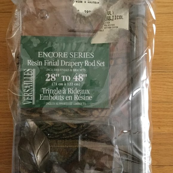 Resin Finial Drapery Rod Set Versailles Encore Series - Picture 5 of 5